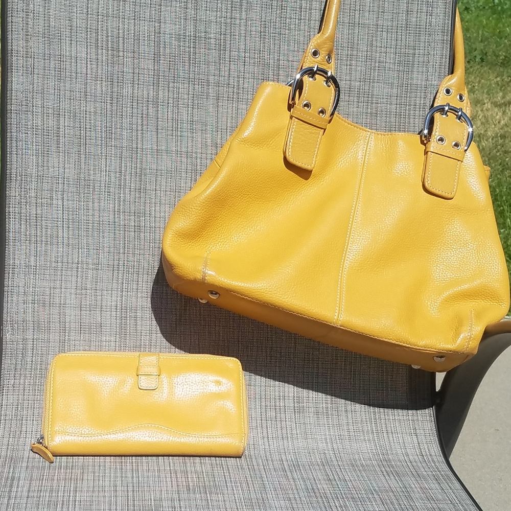Tignanello Handbag Purse With Matching Wallet